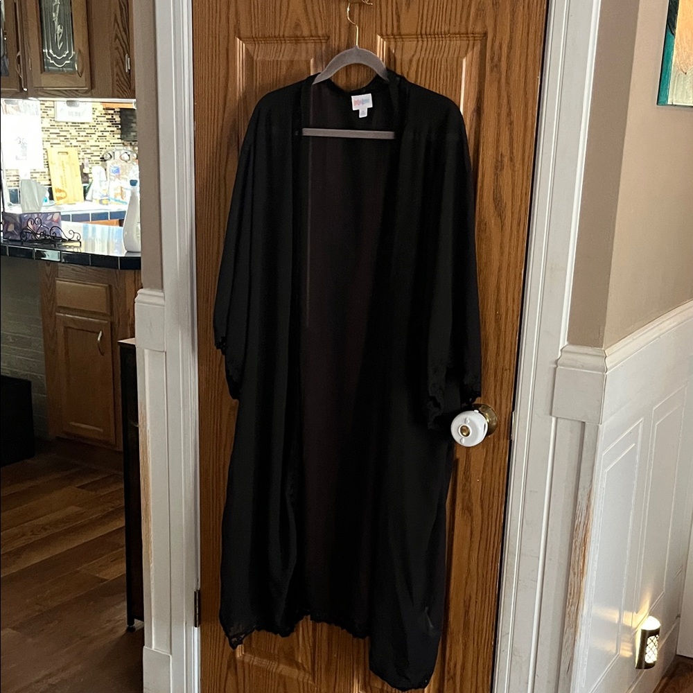 LuLaRoe Elegant Black Kimono